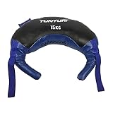 Tunturi Bulgarian Bag, Sandsack, Bulgarian Bag, Power Bag, Gewichtssack, Fitness, Kraft, Ausdauertraining, Blau 15KG, 2 Schlaufen