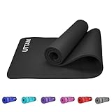 UTTAM Yoga Mat | Multi-Purpose Extra Thick Foam Exercise Mats | Stretching, Resistance Workout & Therapy – Pilates, Home & Gym Equipment Accessory for Men Women Kids (183 x 60cm) (Black)