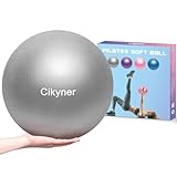 Cikyner Gymnastikball Klein, 23-25 cm Soft Pilates Ball mit aufblasbarem Strohhalm für Pilates, Yoga, Ganzkörpertraining, Verbesserung des Gleichgewichts zu Hause im Fitnessstudio und im Büro