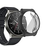 sciuU Hülle Kompatibel mit Huawei Watch GT 2 Pro Smartwatch, Rundum Schutzhülle mit Displayschutzfolie, Flexible TPU-Gehäuse Case Schale Kompletter Schutz Cover für Huawei GT2 Pro, Schwarz
