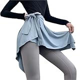 YXADGML Sportrock Damen Frauen Sport Yoga Hüfte-Verstecken Rock Fitness Dance Schal Laufen Taille Kurzen Rock(Brown)