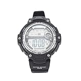 Focket Digitale Sportuhr für Männer, Multifunktionsuhr WR50M wasserdichte Sport-Armbanduhr, Doppelanzeige, Alarm, 12H/24H, Stoppuhr, Kalender, Leuchtuhr für Männer Jungen (Schwarz)