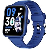 BIGGERFIVE Smartwatch Kinder Uhr ohne App und Handy, Fitness Tracker Uhr Digitale Fitnessuhr mit Schrittzähler, 5ATM Wasserdicht, Schlaf-Monitor, Vibrationsalarm, Puzzle-Spiele für Mädchen Jungen 5-14