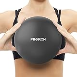 PROIRON Gymnastikball Klein 25cm, Pilates Ball mit Trainingsanweisungen, Fitnessball Klein mit aufblasbarem Strohhalm, Gym Ball für Pilates, Yoga, Ganzkörpertraining - Schwarz