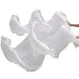 Silk Belly Dance Fan Dance Seidenschleier Fans Links+rechte Partybühne Performance Fans 180 cm