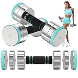 Dripex Hanteln Set Einstellbare Hantel 2x5kg, Kurzhanteln aus Stahl enthalten. 2,5kg 5kg 7,5kg 10kg 15kg 25kg 30kg 50kg Fitness Hanteln 10 KG mit Schaumstoff Griff für Zuhause