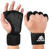 flintronic Offene Trainingshandschuhe, Fitness Handschuhe Herren Damen mit Integrierten Handgelenksmanschetten und Vollflächiger, Trainingshandschuhe für Training, Klimmzüge, Calisthenics (M)