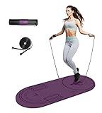 LaiEr Springseilmatte, Fitness-Übungsmatte, Knieschutz, Stoßdämpfung, Springseilmatte, rutschfest, für das Fitnessstudio zu Hause (140 cm x 62 cm x 8 mm) Dunkelviolett