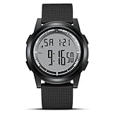 HANPOSH Uhren Herren Digital Herren Uhr 3ATM Wasserdicht Sport Armbanduhr Herren mit Wecker, Stoppuhr, Countdown, Duale Zeitzone, Kalender