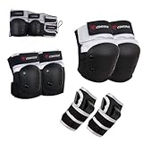 COMFORCE Erwachsene Knieschützer Ellenbogenschützer Handgelenkschützer 6 in 1 Schutzausrüstung, Rollschuhschützer, Knieschützer Ellenbogenschützer Handgelenkschützer für Reiten, Skaten