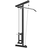 SPORTNOW Latzugstation Verstellbar zur Wandmontage Latzugturm inkl. Latzugstange Seilzug Latzugmaschine bis 120kg Belastbar Fitnessstation Kabelzugstation Latzug-Station Kraftstation für Zuhause