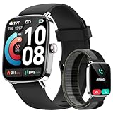 Smartwatch Herren Damen mit Telefonfunktion,1.85' HD Uhren mit Herzfrequenz Schlafmonitor SpO2 Schrittzähler,110+ Sportmodi Fitnessuhr,IP68 wasserdichte Smart Watch Kompatibel für iOS/Samsung/Android