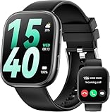 Smartwatch Herren Damen, 1.83' HD Fitnessuhr mit Telefonfunktion, Fitness Tracker mit SpO2 Pulsmesser Schlafmonitor Schrittzähler, 100+ Sportmodi Sportuhr, IP68 Wasserdicht Smart Watch für Android iOS