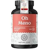 NATURE LOVE® Oh Meno für die Wechseljahre – 120 Kapseln – mit 526mg Yamswurzelextrakt, Leinsamenextrakt und Vitamin B5 und B6 – vegan, hochdosiert