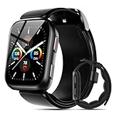 YHE Blutdruck Smart Watch, 1,95'' Smartwatch Blutdruck mit Luftpumpen-Manschette, 50+ Sportmodi Fitnessuhr mit Schlaf Herzfrequenzmesser, Schrittzähler Blutdruck Watch Unterstützt für Datenaustausch