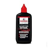 NIGRIN BIKE-CARE Allwetter-Kettenöl, 100 ml Flasche, Fahrradkettenöl, verringert Reibung, macht Fahrradketten leichtläufig