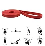 GIMIRO Fitnessbänder, Resistance Bands of 6 Strength Levels, Pull Up Traning Band, Trainingsbänder für Yoga, Pilates, Physiotherapie, Krafttraining für Männer und Frauen (Red)
