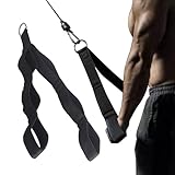 Trizepsseil, 3 Längen Seilzug Fitness, Kabelzug Griffe, Latzug Griff, Latzug Seil Gym Zubehör Zugseil Bizeps Trizep Gurt für Push-Downs, Crunches, Facepulls für Professionelles Fitnessstudio Schwarz