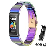 MIJOBS Armband Kompatibel mit HUAWEI Band 4 Pro/Band 3 Pro/Band 3 Edelstahl Ersatzarmband Zubehör für Huawei Band 3/3Pro/4Pro Metallarmband