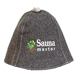 Saunahut Sauna Master, aus Filz Filzkappe Saunamütze Saunakappe Stickerei