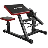 SPORTNOW Bizeps/Trizeps Curl Maschine Curlbank mit 5-stufigem verstellbarem Sitz Trainingsgerät Fitnessgerät Scottbank Armtrainer für Zuhause, Schwarz