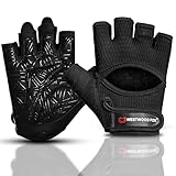WESTWOOD FOX Fitness-Handschuhe für Damen und Herren, belüftete Handschuhe für Gewichtheben, Fitness, Radfahren und Training, mit dicker Polsterung, vollständiger Handflächenschutz, rutschfester Griff
