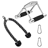 FASPUP Rudergriff Trizepsseil Set, Parallelgriffe Kabelzug Fitness Trizeps Seil Latzug Kabel für Home Gym Bodybuilding Arm Schulter Krafttraining