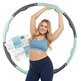 ELANI Hula Hoop Reifen Erwachsene Anfänger - 1,2kg, 90cm Durchmesser, mit Wellenform und Trainingsguide, indiv. anpassbar mit 7-8 Teilen - Hoola Hoop zum Abnehmen, Hullahub Reifen zum Abnehmen