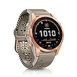 SumRioo QuickFit 20 mm Armband für Garmin Fenix 8 43 mm/7S Pro Solar/7S Pro/7S, Silikon Ausgehöhlt Blumenmuster Uhrenarmband für Garmin Fenix 6S Pro/6S/5S Plus/5S/Epix Pro 42 mm, Beige