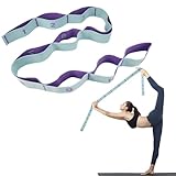 Dehnungsband mit 11 Schlaufen,Yoga Stretching Band,Yoga Stretch Gurt,Fitnessbänder Yoga Stretch,Fitness Yoga Stretch Gurt,Yogagurt mit Schlaufen für Pilates Tanz Gymnastik Effektives Dehnung