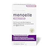 menoelle® Wechseljahre Tabletten, pflanzlich mit EstroG-100 Extrakt. Bei Hitzewallungen, Schlaflosigkeit und weiteren Symptomen. Hormonfrei, Vegan ohne Nebenwirkungen. 60 Tab./ Monat