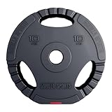 GORILLA SPORTS® Olympia Hantelscheiben - Einzeln/Set, 1,25kg, 2,5kg, 5kg, 10kg, 15kg, 30kg Gewichte, 50mm Bohrung, Tri-Grip, Kunststoff - Gewichtsscheiben, Olympiascheiben, Hantelscheiben-Set, Hanteln