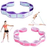 Halinuia 2 Stück Stretching Band Fitnessbänder Yoga Band, Gymnastik Bänder Elastisch Pilates Fitnessbänder, für Erwachsene Tanz Gymnastik Fitnessstudio Sport