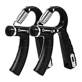 KiwiPower 2-er Griffkraft Trainer Pack von 5kg bis 60kg - Handtrainer Set für Finger, Hände und Unterarme - Finger Trainer mit integrierter Zählfunktion