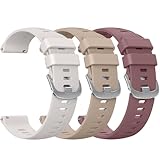 Mugust 3 Stück Garmin Armband für Garmin Vivoactive 6 5 3, Vivomove 3 HR Luxe Style, Forerunner 55 165 245 645, 20mm Silikon Armbänder, Sport Wasserdicht Uhrenarmband Verstellbares Ersatzarmband