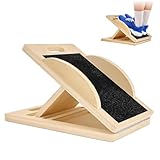 Balance Board aus Holz, Wadendehner aus Holz, Rutschfestes Balance Board für Erwachsene, Slant Board Gleichgewichtstrainer für Übung Körper Gleichgewicht Strecken Beinmuskeln