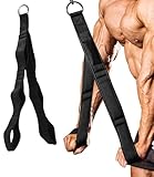 Trizepsseil,Trizepsseil Kabelbefestigung,Trizeps-Pull-Down-Seil für Push-Downs, Crunches, Facepulls für Professionelles Fitnessstudio Schwarz