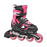 Rollerblade MICROBLADE, Inline-Skates für Mädchen, Freizeit Inliner, Schwarz/Rosa, 28-32