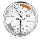 Tomedeks 2in1 saunathermometer sauna thermometer hygrometer Besonders präzises Saunathermometer Automatische Kalibrierung-Hygrometer Thermometer Sauna