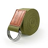 voidbiov D-Ring Buckle Yoga Strap, Durable Cotton Adjustable Stretch Belt Perfect for Holding Positions, Enhance Flexibility and Physiotherapy
