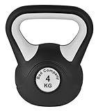 Bad Company Kettlebell I Kugelhantel aus Kunststoff I Schwunghantel Workout in verschiedenen Gewichtsstufen I 4 kg (Black & White)