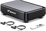 MERACH Mini Vibrationsplatte für Gewichtsverlust und Formung, Ganzkörper-Workout-Vibrationsplattform, 1-99 Stufen, 9 Programme, Automatische oder Manuelle Steuerung (Schwarz)