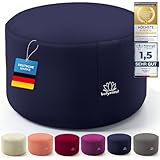 Body & MInd® Yogakissen Meditationskissen Boden Sitz-Kissen Polster für Meditation & Yoga; waschbarer Bezug und atmungsaktiver Premium Füllung; 18 cm Sitzhöhe (Blau)