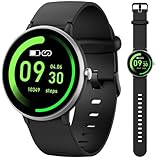 Smartwatch Kinder Jungen Mädchen, Aktivitäts Tracker Uhr IP68 wasserdichte, 19 Sportmodi, Herzfrequenz Schlafmonitor, Schrittzähler, Kindergeschenke für Teenager ab 5 Jahren (Schwarz)