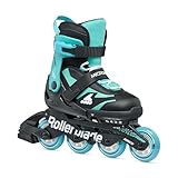 Rollerblade MICROBLADE, Inline-Skates für Kinder, Unisex Urban Inliner, Schwarz/Hellblau, 28-32