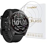 ivoler 4 Stück Schutzglas Schutzfolie für Garmin Fenix 7S / 7S Solar / 7S Sapphire Solar 42mm, 9H Härte Schutz Glas, HD Klar Displayschutzfolie, Anti-Kratz Folie, Anti-Bläschen