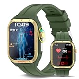 Lgnitek Smartwatch EKG+HRV Damen Herren, 1.83' Annehmen/Anruf tätigen Smartwatch mit Herzfrequenz SPO2 Blutdruck Schlafmonitor Wetter Emotionaler Stress Fitnessuhr Sportuhr Smartwatch Android/iOS