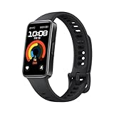 HUAWEI Band 9, Bluetooth, iOS & Android, bis zu 14 Tage Akkulaufzeit, Comfortable Wear, TruSleep 4.0, wissenschaftliches Schlaftracking, 100 Training Modes，smartband，Schwarzes Fluorelastomer Strap