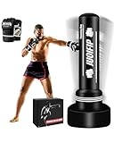 YORWHIN 180cm Boxsack Erwachsene mit Boxhandschuhen, Aufblasbare Boxsack Stehend Freistehende Kickboxsäcke Ausrüstung für das Training MMA Muay Thai Fitness zu verwenden