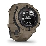 Garmin Instinct 2 Solar Tactical – robuste GPS-Smartwatch mit unendlicher Akkulaufzeit im Smartwatch-Modus, taktische Funktionen, über 40 Sport-Apps, Smart Notifications, Garmin Pay, Generalüberholt